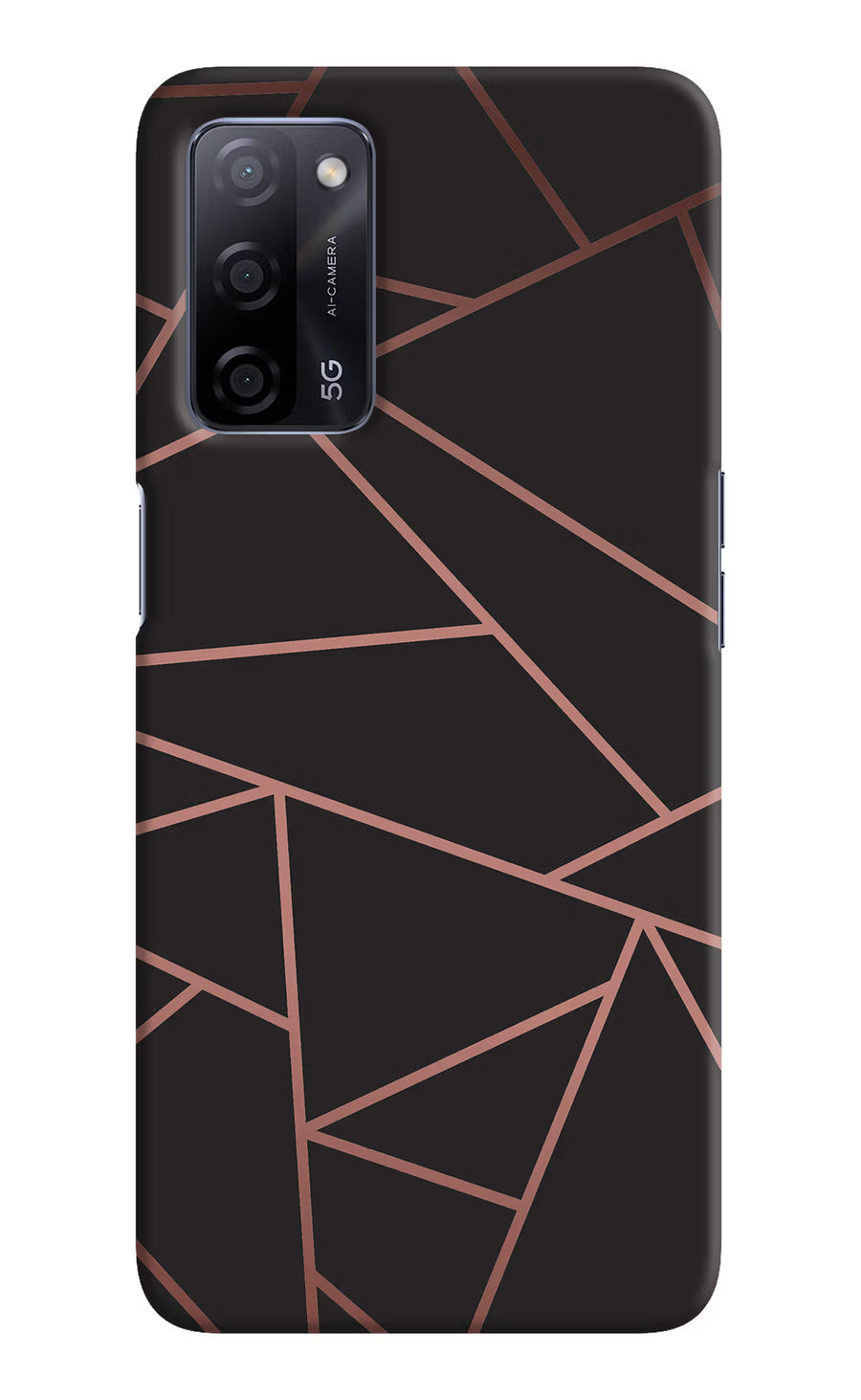 Geometric Pattern Oppo A53s 5G Back Cover, Hard case