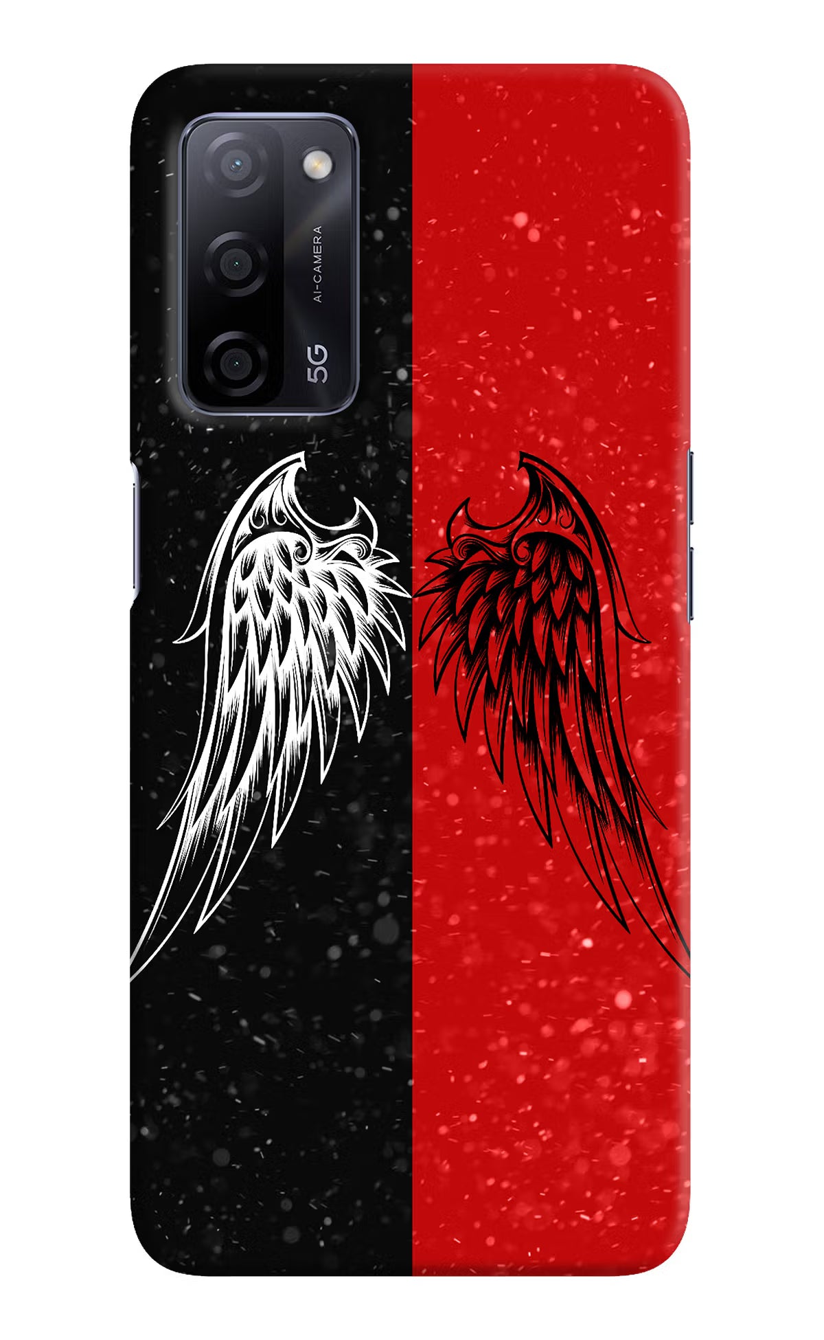 Wings Oppo A53s 5G Hard Case Back Cover by Casekaro