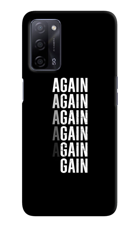 Again Again Gain Oppo A53s 5G Hard Case Back Cover by Casekaro