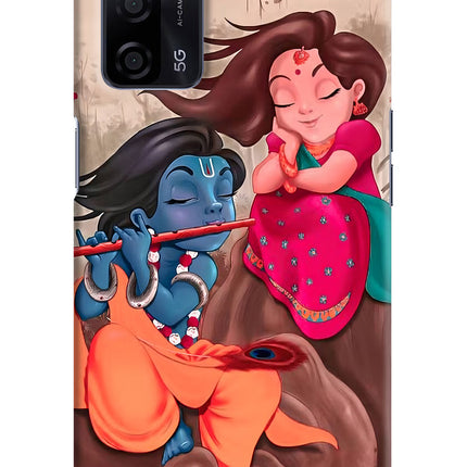 Radhe Krishna Oppo A53s 5G Hard Case Back Cover by Casekaro