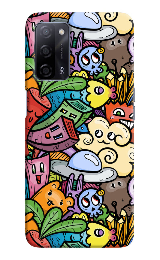 Veggie Doodle Oppo A53s 5G Hard Case Back Cover by Casekaro