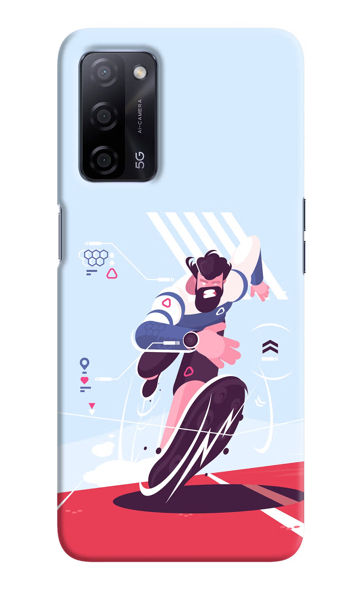 Run Pro Oppo A53s 5G Hard Case Back Cover by Casekaro