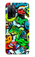 Game Doodle Oppo A53s 5G Hard Case Back Cover by Casekaro
