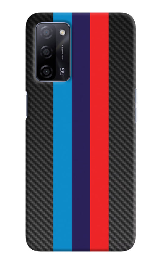 BMW Stripes Pattern Oppo A53s 5G Hard Case Back Cover by Casekaro