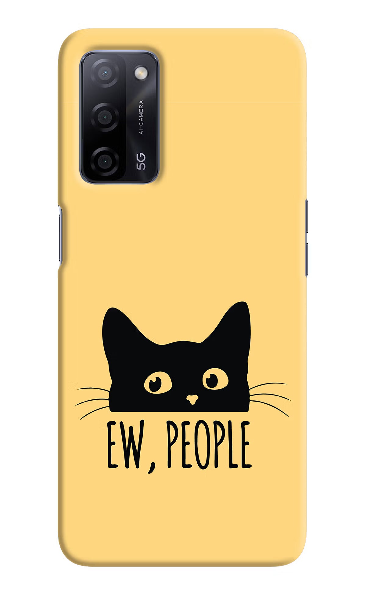 Ew People Catitude Oppo A53s 5G Hard Case Back Cover by Casekaro