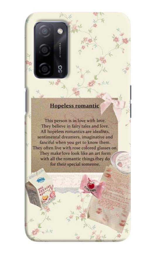 Hopeless Romantic Oppo A53s 5G Hard Case Back Cover by Casekaro