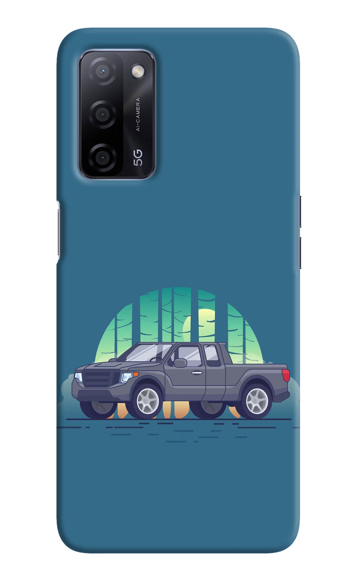 Retro Garage Vibe Oppo A53s 5G Hard Case Back Cover by Casekaro