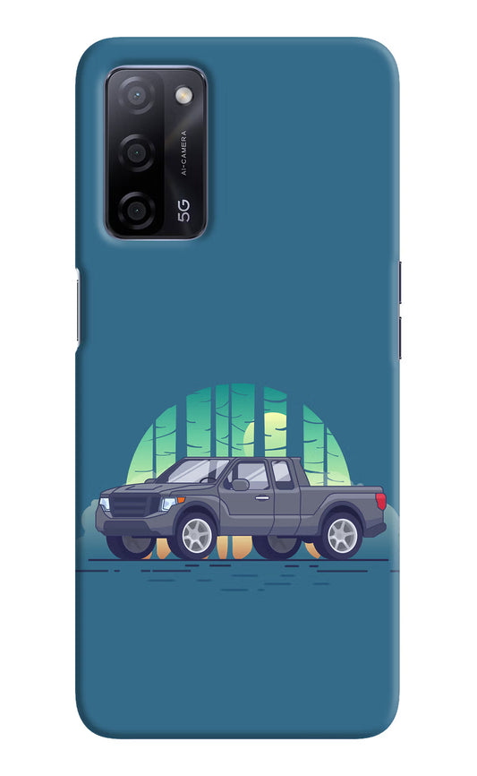 Retro Garage Vibe Oppo A53s 5G Hard Case Back Cover by Casekaro