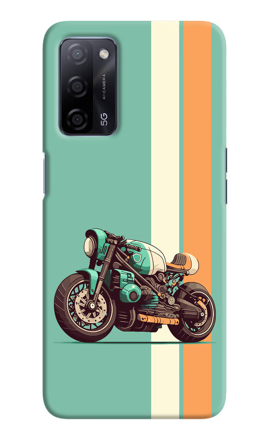 Striped Moto Drift Oppo A53s 5G Hard Case Back Cover by Casekaro