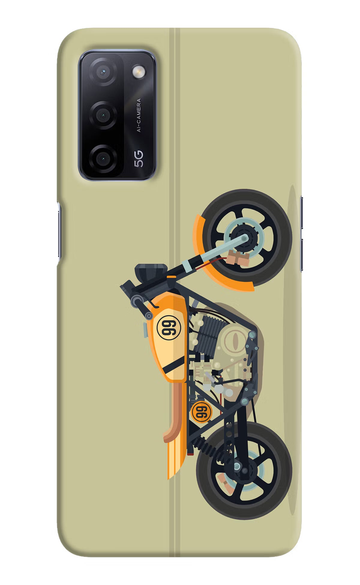 Vertical Speedster Oppo A53s 5G Hard Case Back Cover by Casekaro