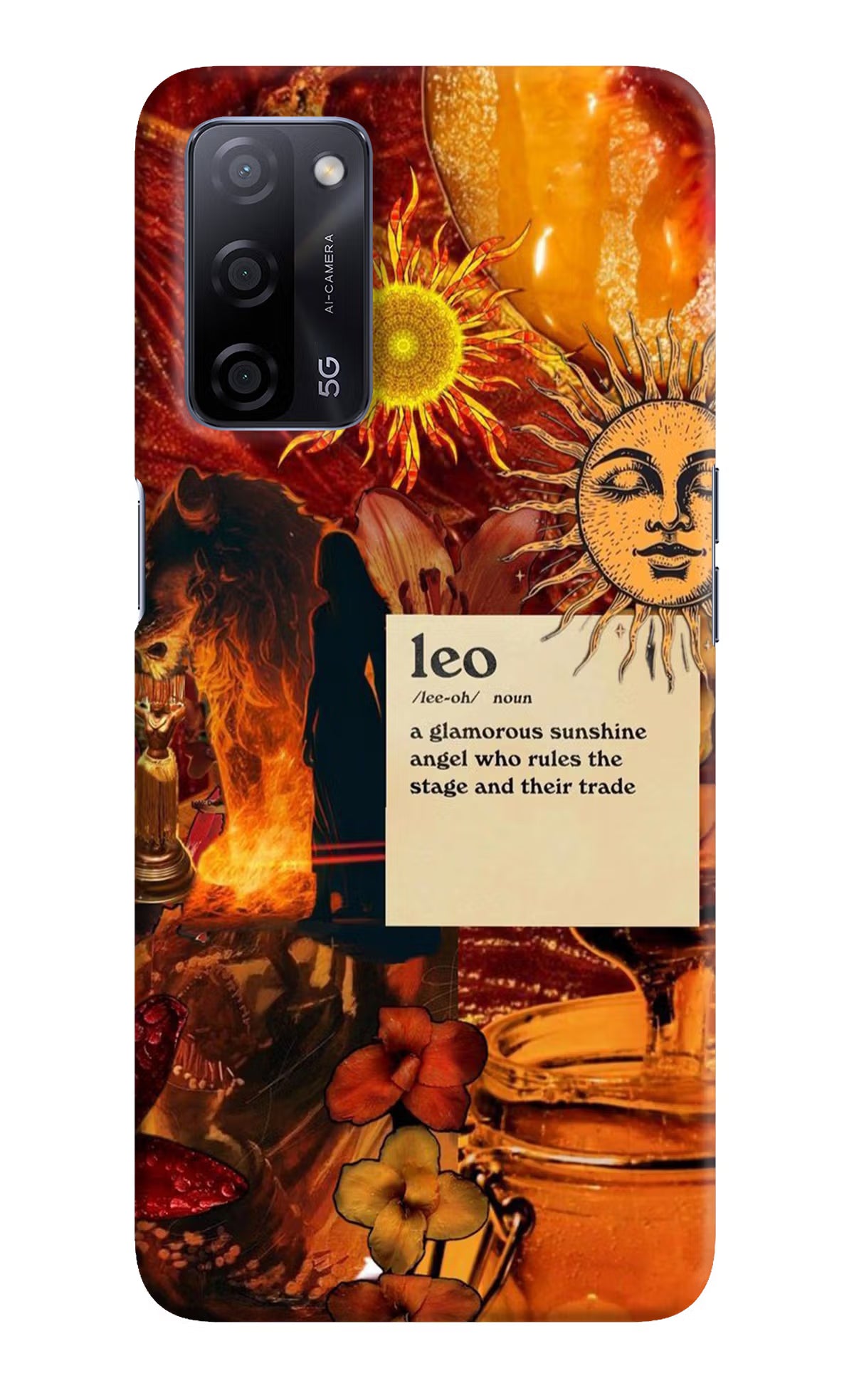 Leo Zodiac Oppo A53s 5G Hard Case Back Cover by Casekaro