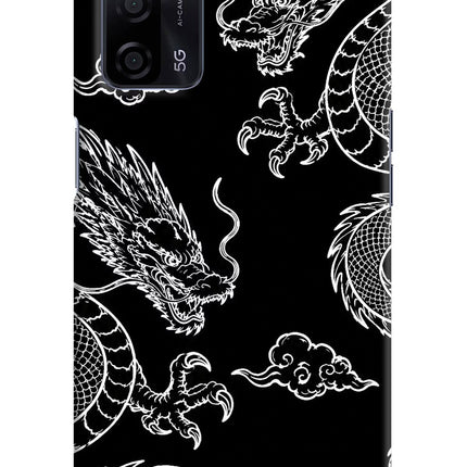 Twin Dragons Oppo A53s 5G Hard Case Back Cover by Casekaro