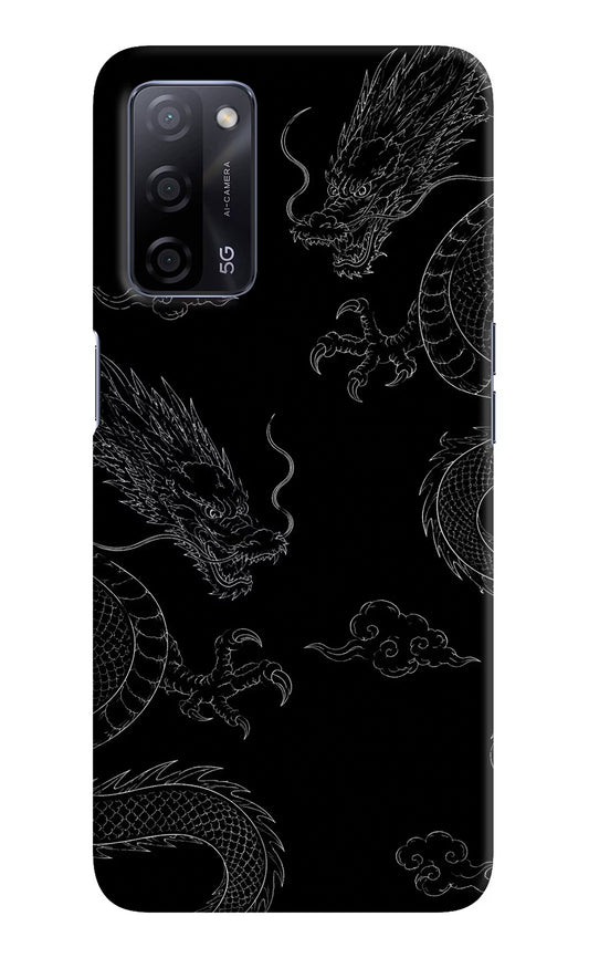 Twin Dragons Oppo A53s 5G Hard Case Back Cover by Casekaro