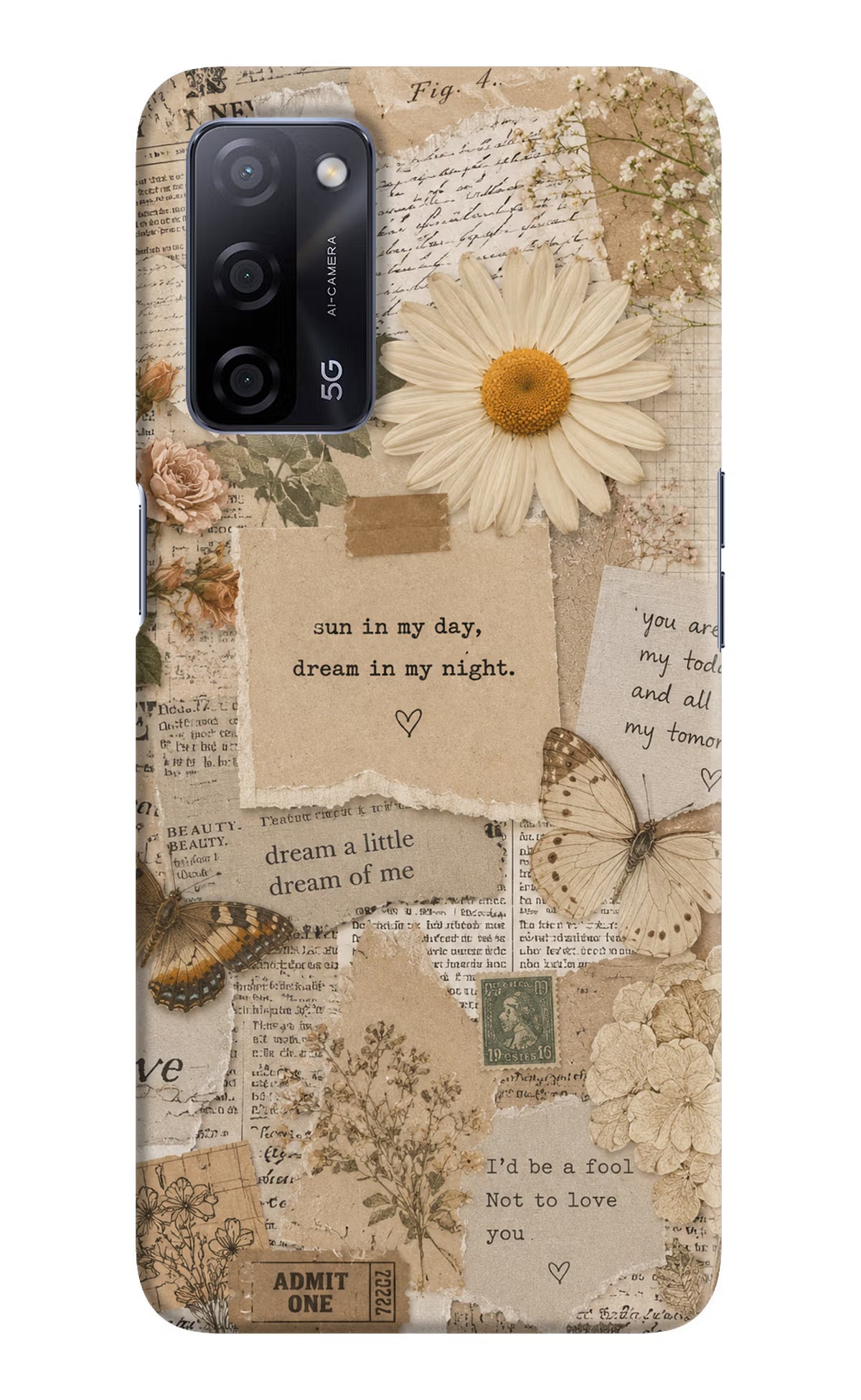 Vintage case Oppo A53s 5G Back Cover