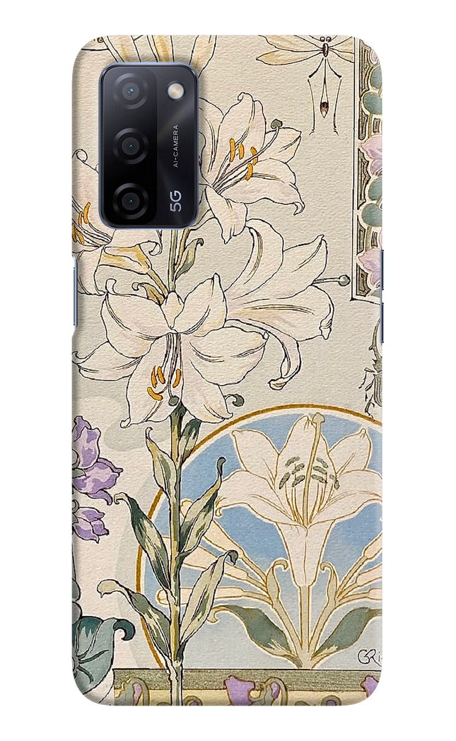 White Lily Oppo A53s 5G Hard Case Back Cover by Casekaro