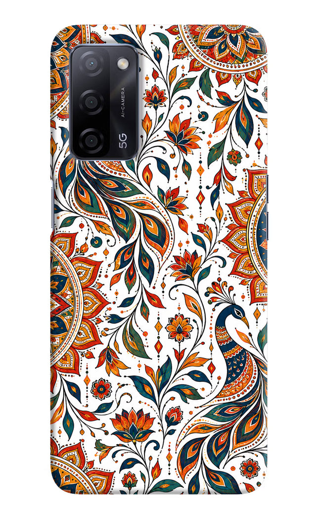 White Mayura Oppo A53s 5G Hard Case Back Cover by Casekaro