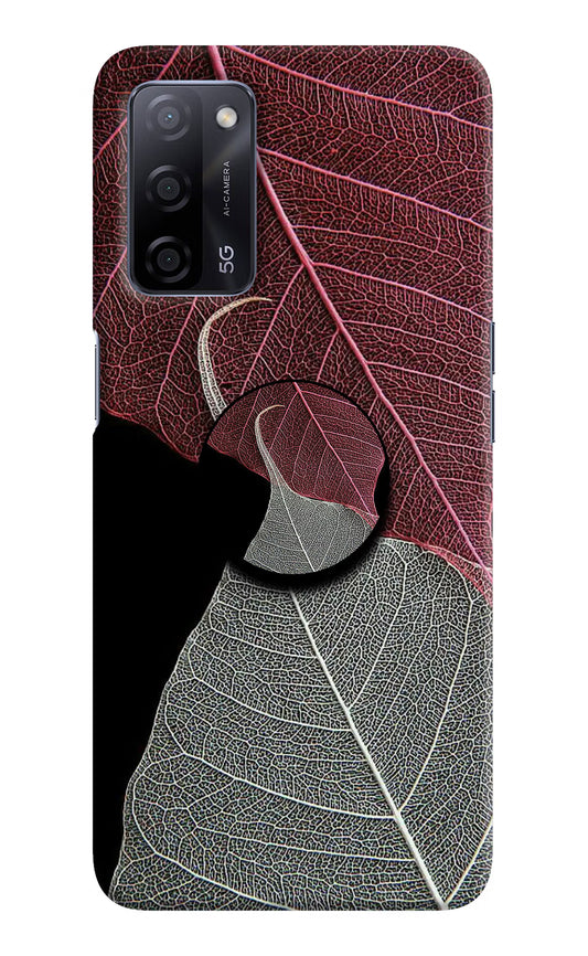 Leaf Pattern Oppo A53s 5G Pop Case by Casekaro