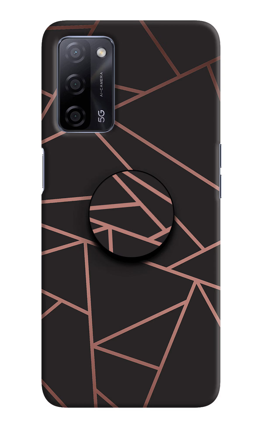 Geometric Pattern Oppo A53s 5G Pop Case, Hard case