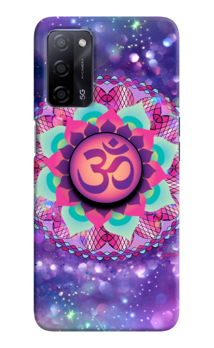 Om Purple Oppo A53s 5G Pop Case, Hard case
