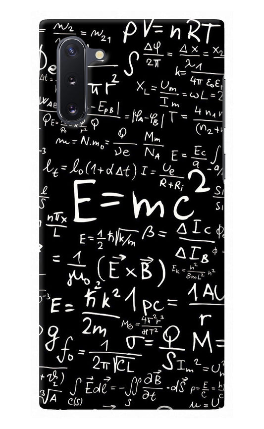 Physics Albert Einstein Formula Samsung Note 10 Back Cover