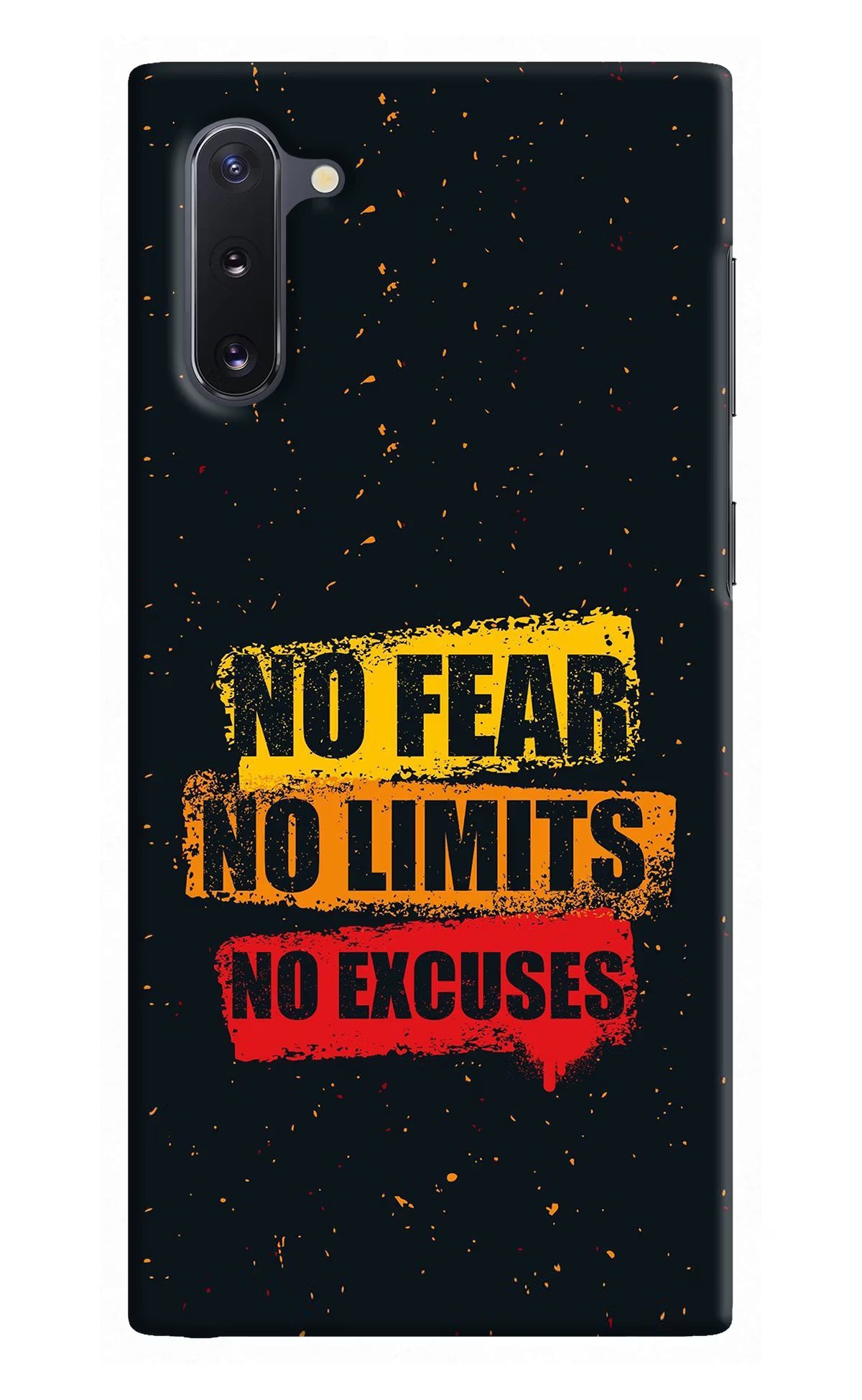 No Fear No Limits No Excuse Samsung Note 10 Hard Case Back Cover by Casekaro
