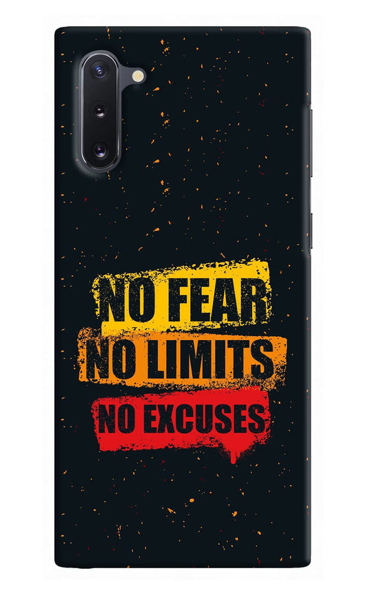 No Fear No Limits No Excuse Samsung Note 10 Hard Case Back Cover by Casekaro