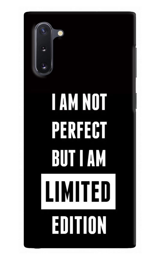 I Am Not Perfect But I Am Limited Edition Samsung Note 10 Hard Case Back Cover by Casekaro