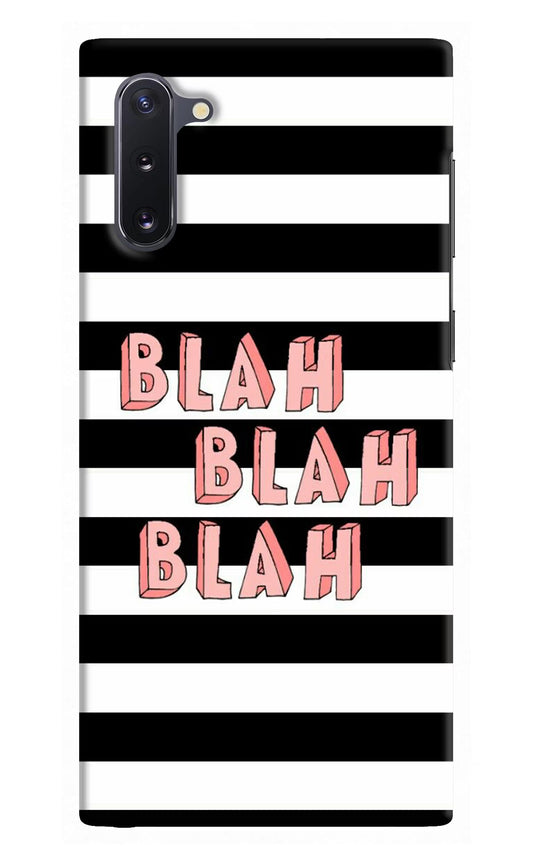 Blah Blah Blah Samsung Note 10 Hard Case Back Cover by Casekaro