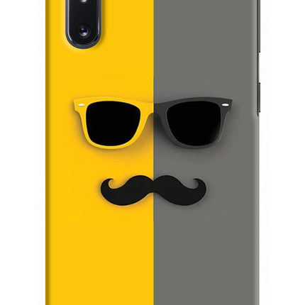 Sunglasses with Mustache Samsung Note 10 Hard Case Back Cover by Casekaro