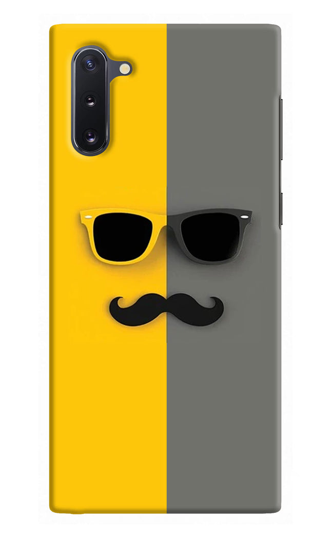 Sunglasses with Mustache Samsung Note 10 Hard Case Back Cover by Casekaro