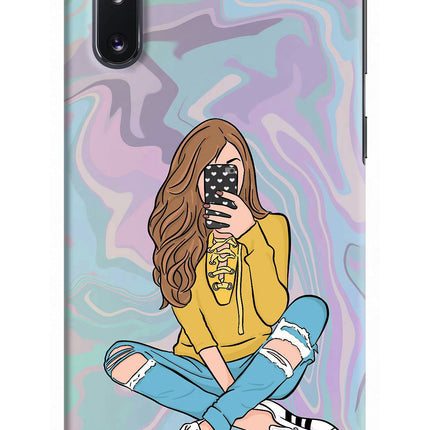 Selfie Girl Samsung Note 10 Hard Case Back Cover by Casekaro
