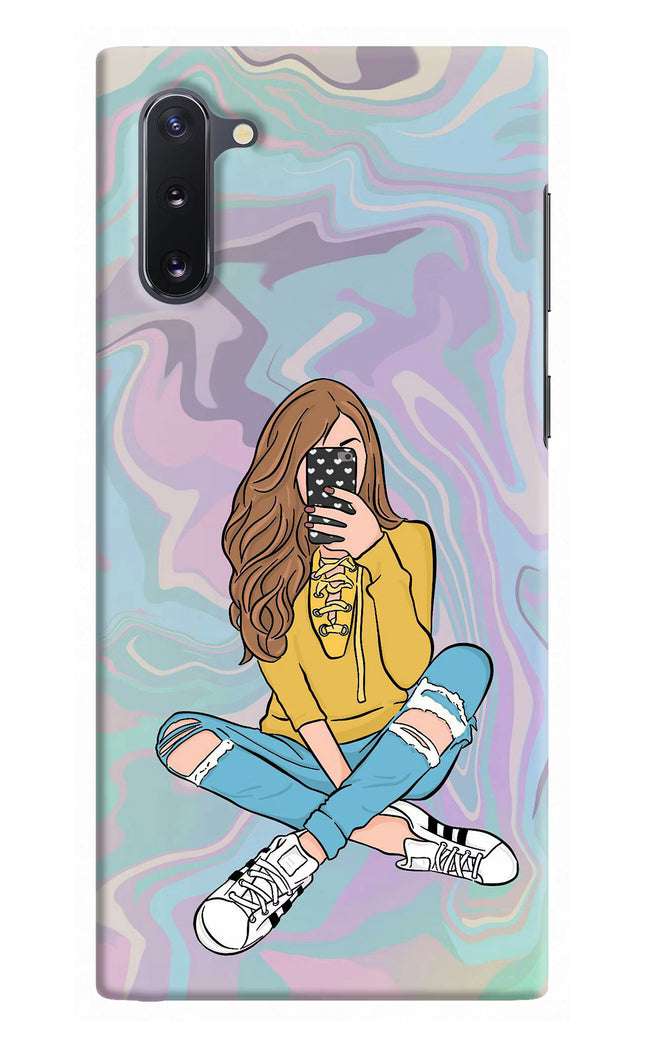 Selfie Girl Samsung Note 10 Hard Case Back Cover by Casekaro
