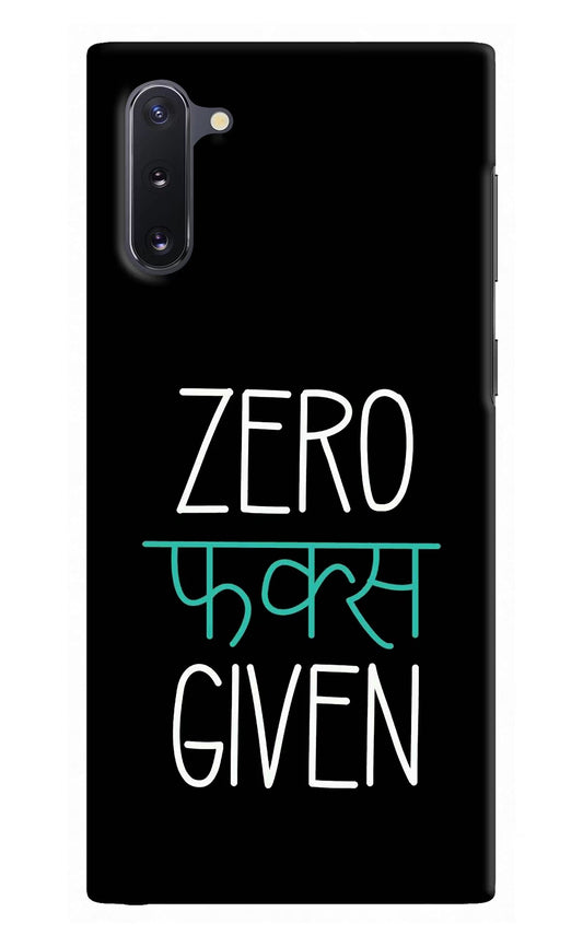 Zero Fucks Given Samsung Note 10 Hard Case Back Cover by Casekaro