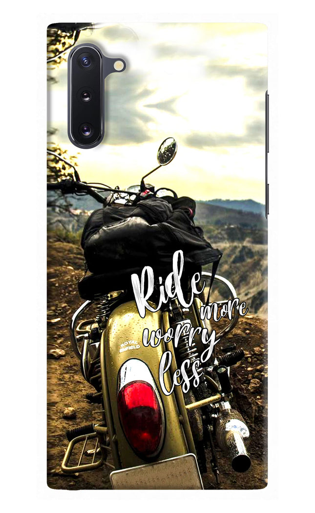 Ride More Worry Less Samsung Note 10 Hard Case Back Cover by Casekaro