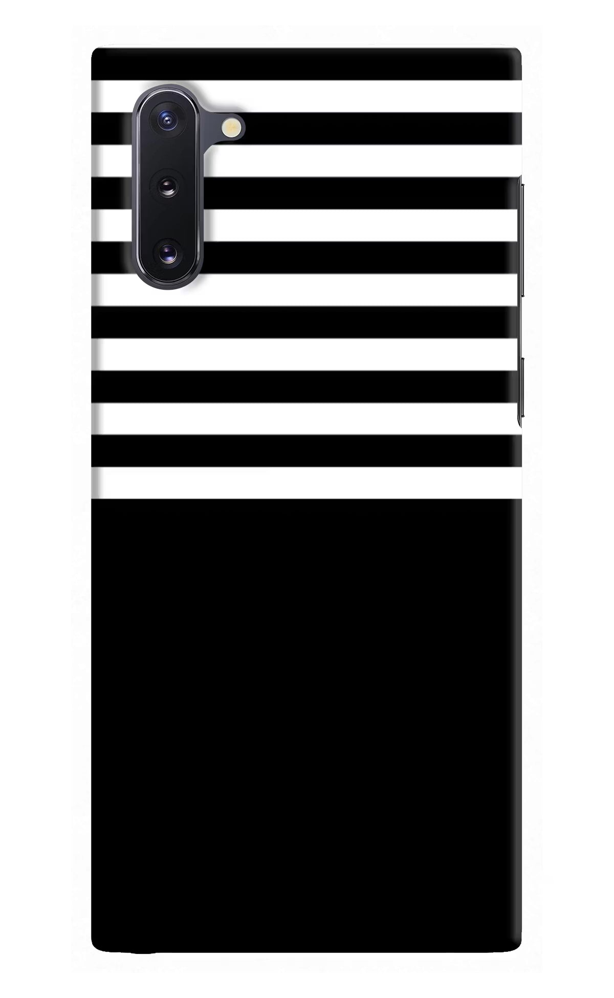 Black and White Print Samsung Note 10 Hard Case Back Cover by Casekaro