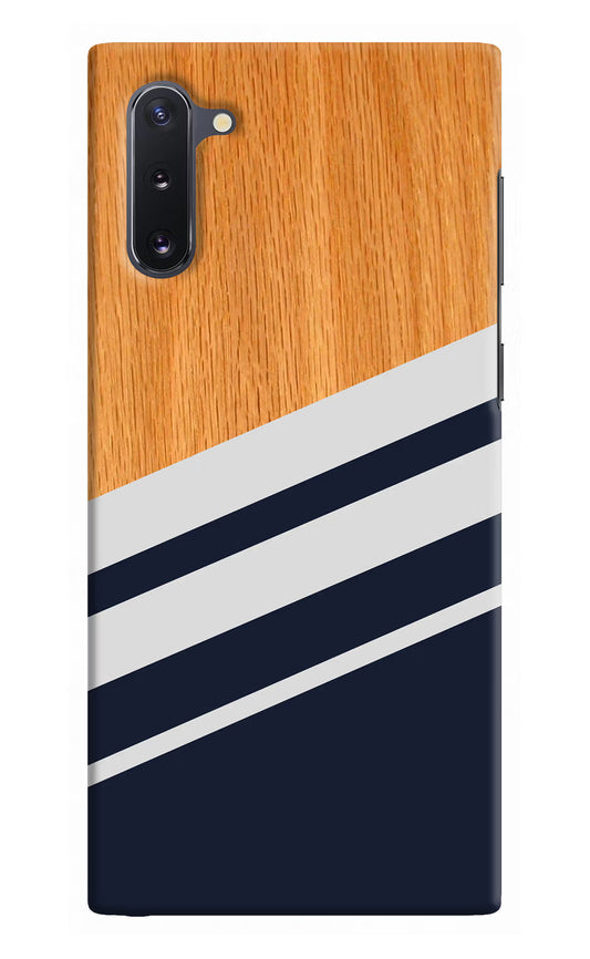 Blue and white wooden Samsung Note 10 Hard Case Back Cover by Casekaro