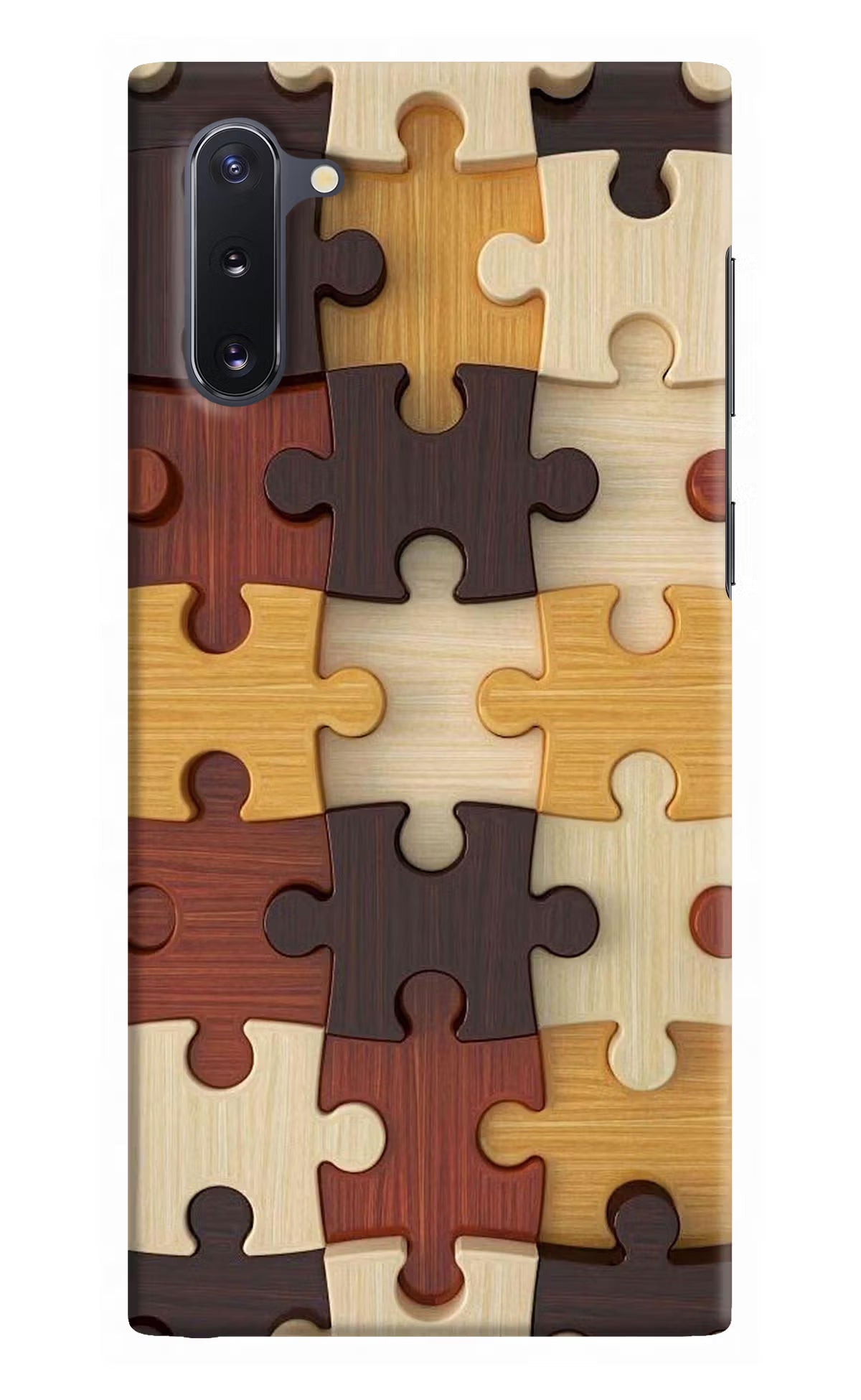 Wooden Puzzle Samsung Note 10 Hard Case Back Cover by Casekaro