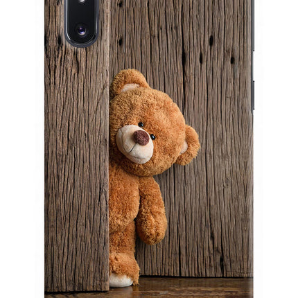 Teddy Wooden Samsung Note 10 Hard Case Back Cover by Casekaro