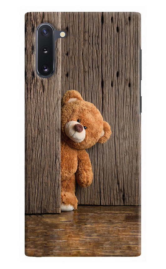 Teddy Wooden Samsung Note 10 Hard Case Back Cover by Casekaro