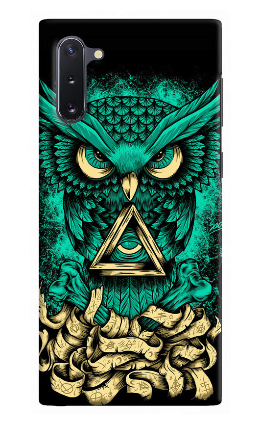 Green Owl Samsung Note 10 Hard Case Back Cover by Casekaro