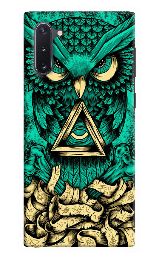 Green Owl Samsung Note 10 Hard Case Back Cover by Casekaro