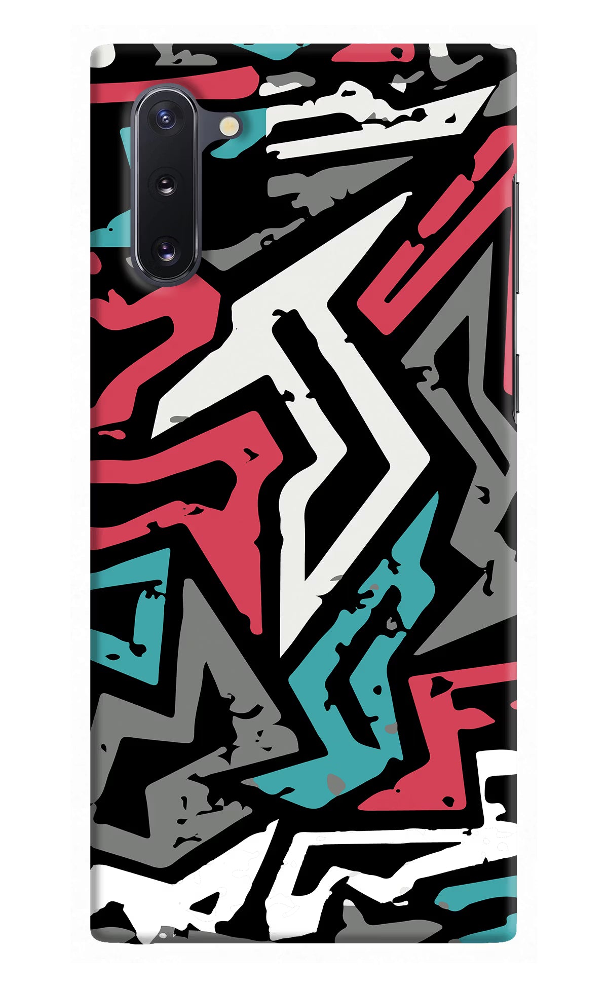 Geometric Graffiti Samsung Note 10 Hard Case Back Cover by Casekaro