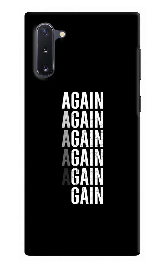 Again Again Gain Samsung Note 10 Hard Case Back Cover by Casekaro