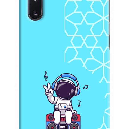 Cute Astronaut Chilling Samsung Note 10 Hard Case Back Cover by Casekaro