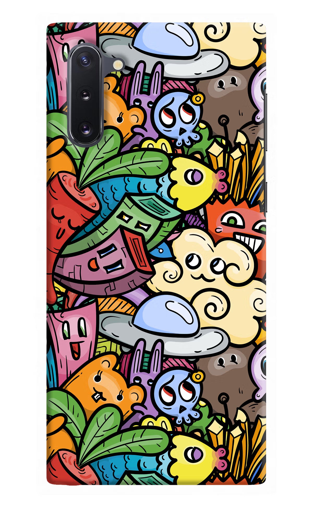 Veggie Doodle Samsung Note 10 Hard Case Back Cover by Casekaro