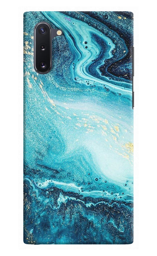 Blue Glitter Marble Samsung Note 10 Back Cover