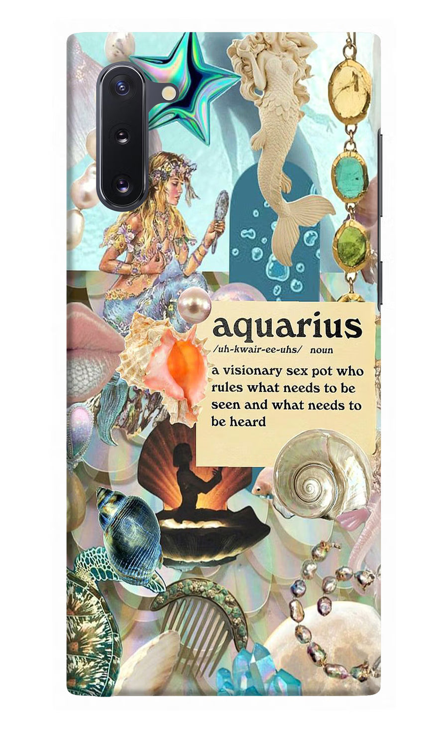 Aquarius Zodiac Samsung Note 10 Back Cover, Hard case