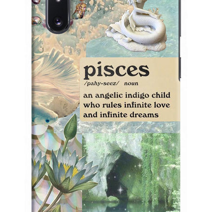 Pisces Zodiac Samsung Note 10 Hard Case Back Cover by Casekaro