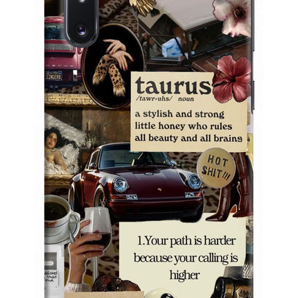 Taurus Zodiac Samsung Note 10 Hard Case Back Cover by Casekaro