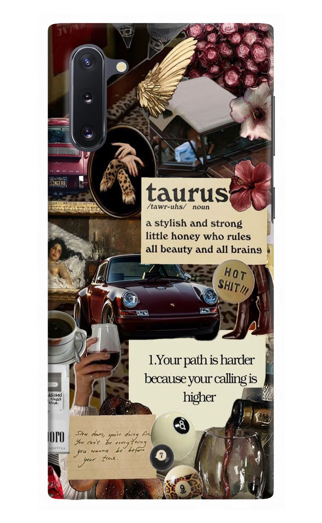 Taurus Zodiac Samsung Note 10 Hard Case Back Cover by Casekaro